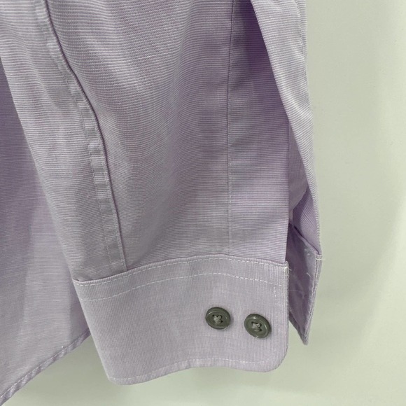 YSL Dress Shirt Button Down Long Sleeve Collared Pocket Formal Lavender Size 16 - Picture 8 of 9